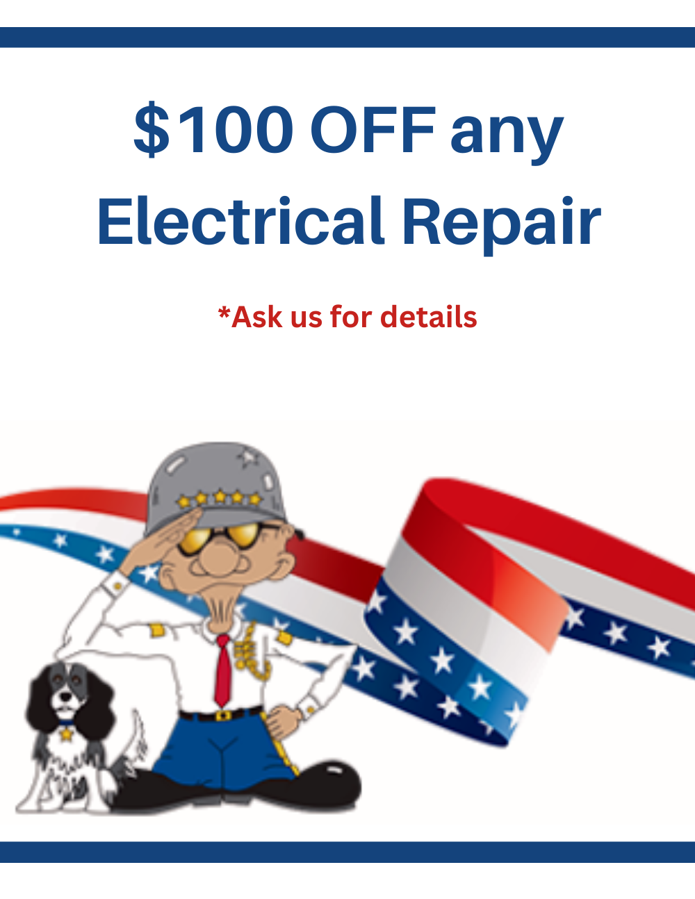 $100 OFF Electrical Repairs General